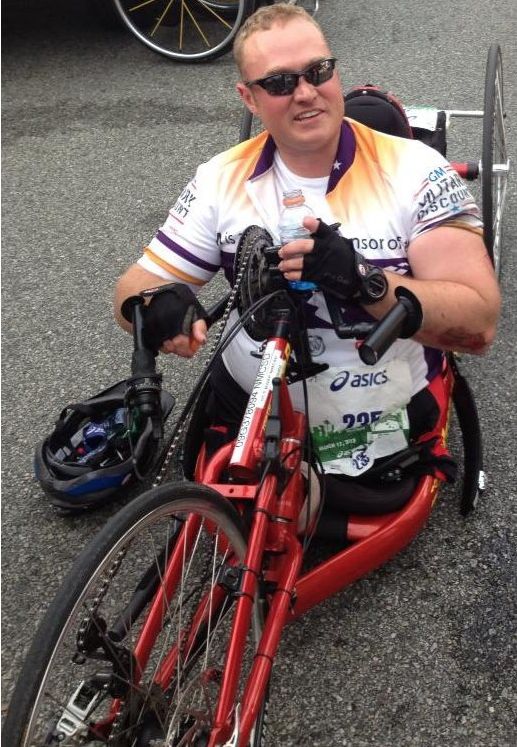 Staff Sergeant Jason Gibson enjoying outdoor activities in nature during his recovery