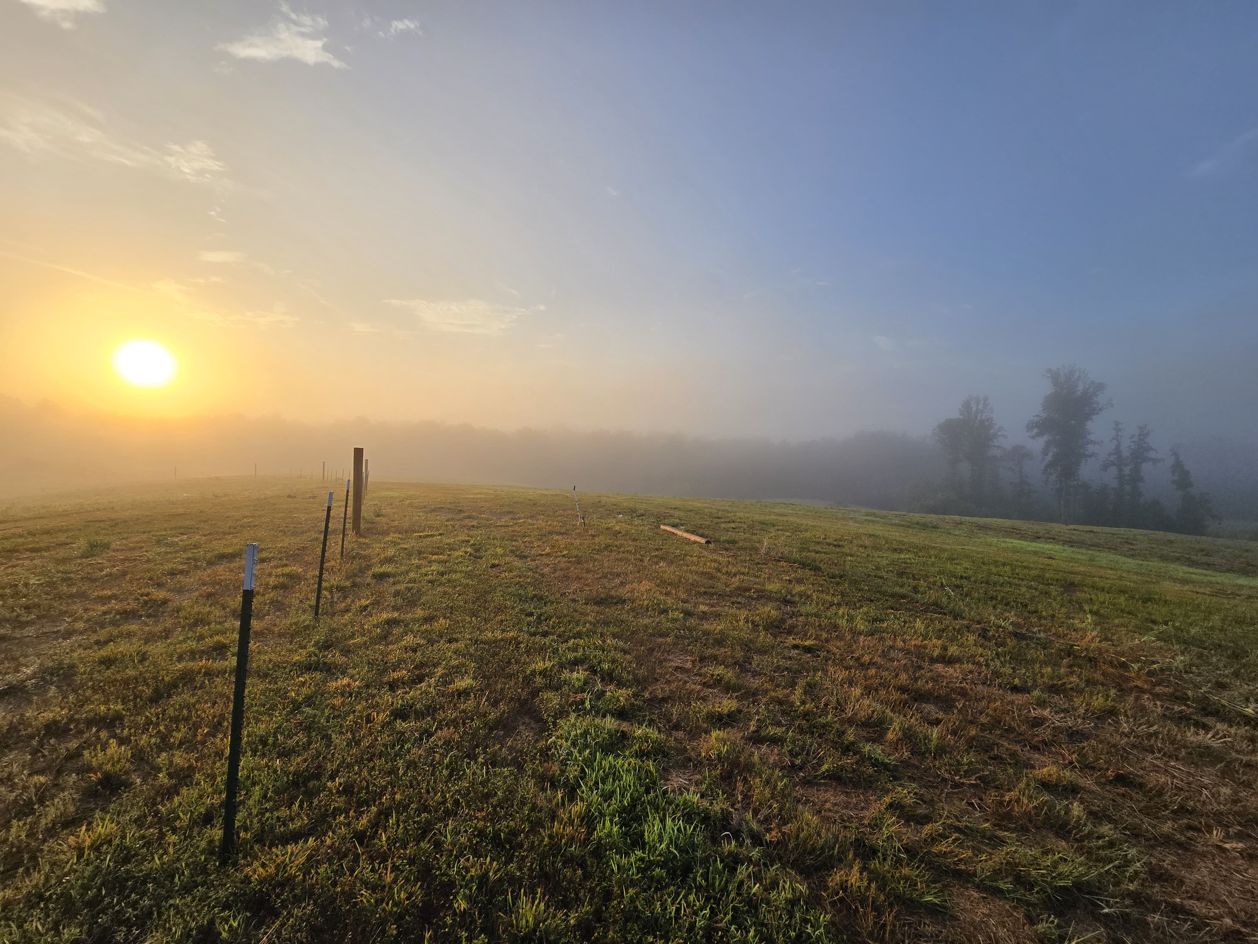 Sunset view over the Warrior Rendezvous farm property